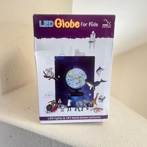 8” Illuminated Globes for Kids - Light Up World Globe With Stand, Best Gift Idea